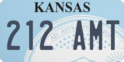 KS license plate 212AMT