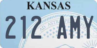 KS license plate 212AMY