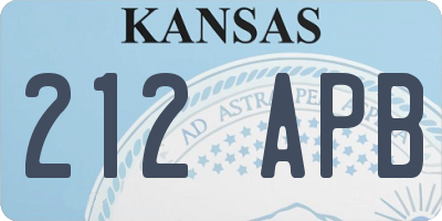 KS license plate 212APB