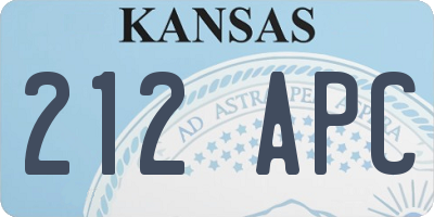 KS license plate 212APC