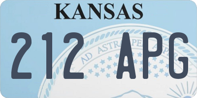 KS license plate 212APG