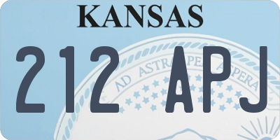 KS license plate 212APJ