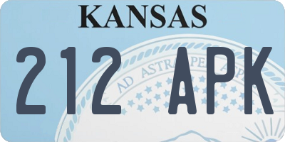 KS license plate 212APK
