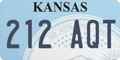 KS license plate 212AQT