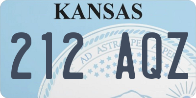 KS license plate 212AQZ