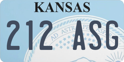 KS license plate 212ASG