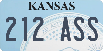 KS license plate 212ASS