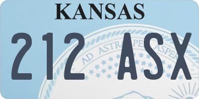 KS license plate 212ASX