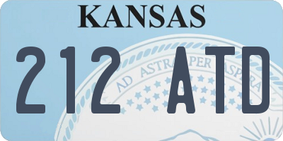 KS license plate 212ATD