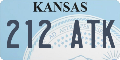 KS license plate 212ATK