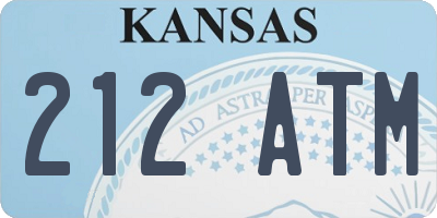 KS license plate 212ATM