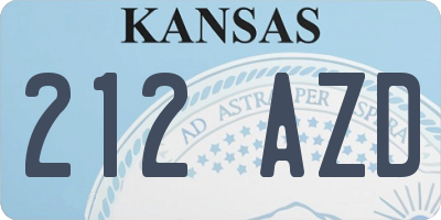 KS license plate 212AZD