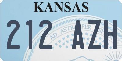 KS license plate 212AZH