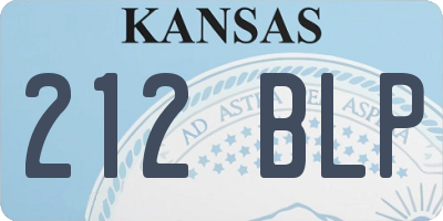 KS license plate 212BLP