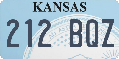 KS license plate 212BQZ