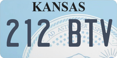 KS license plate 212BTV