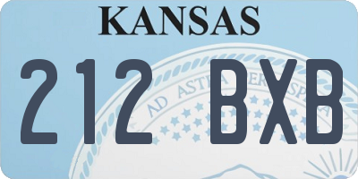 KS license plate 212BXB