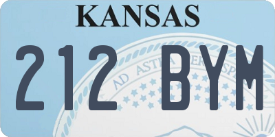 KS license plate 212BYM