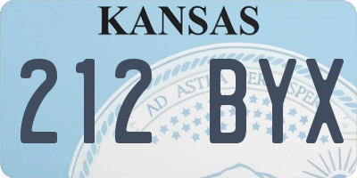 KS license plate 212BYX