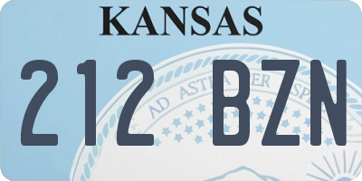 KS license plate 212BZN