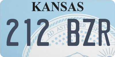 KS license plate 212BZR