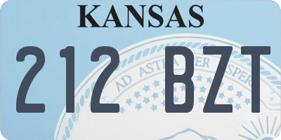KS license plate 212BZT