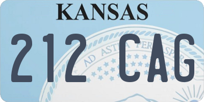 KS license plate 212CAG