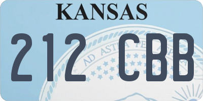 KS license plate 212CBB