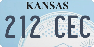 KS license plate 212CEC