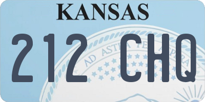 KS license plate 212CHQ