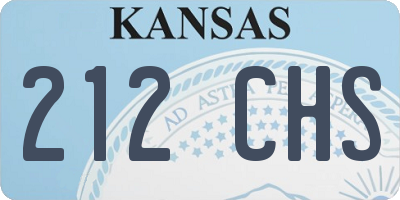 KS license plate 212CHS