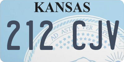 KS license plate 212CJV