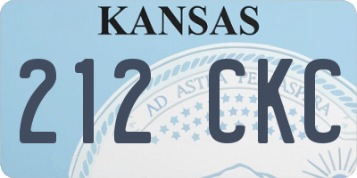 KS license plate 212CKC