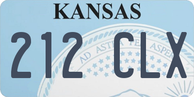 KS license plate 212CLX