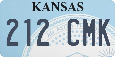 KS license plate 212CMK