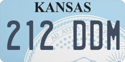KS license plate 212DDM