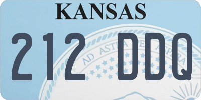 KS license plate 212DDQ