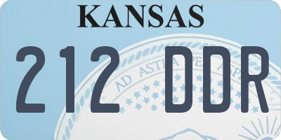 KS license plate 212DDR