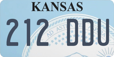 KS license plate 212DDU