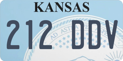 KS license plate 212DDV