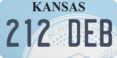 KS license plate 212DEB