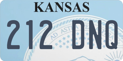 KS license plate 212DNQ