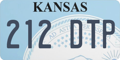 KS license plate 212DTP