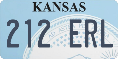 KS license plate 212ERL