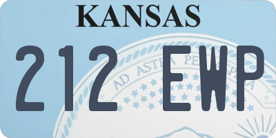 KS license plate 212EWP