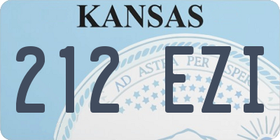 KS license plate 212EZI
