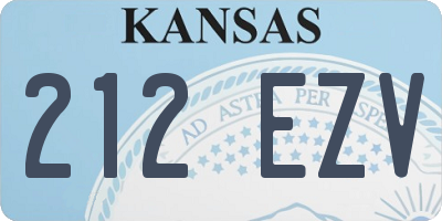 KS license plate 212EZV