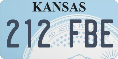 KS license plate 212FBE