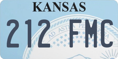KS license plate 212FMC