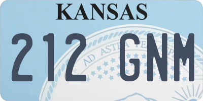 KS license plate 212GNM